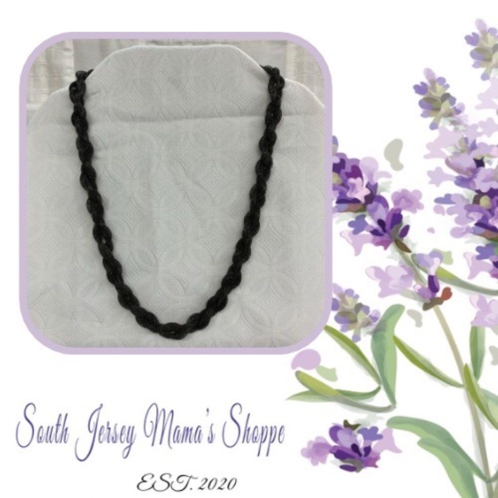 Braided Chain Necklace Brown Black Color